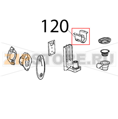 Drain pipe support Unox XVC 205E Drain pipe support Unox XVC 205EЗапчасть на деталировке под номером: 120