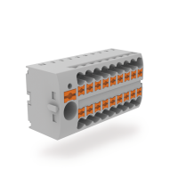 Клемма проходная Push-in, серая CHIKU RPVF 6/18X2,5