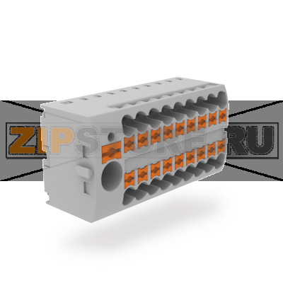 Клемма проходная Push-in, серая CHIKU RPVF 6/18X2,5 