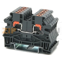 Клемма проходная Push-in, темно-серая CHIKU RPI 2,5