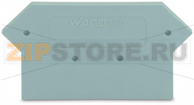 End and intermediate plate; 2.5 mm thick; gray Wago 280-330 