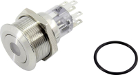 Кнопка, 2 x выкл/вкл, с фиксацией, 1 шт TRU Components TC-GQ22-A-22ZD/B/12V/S203