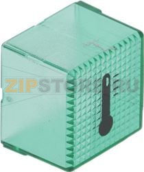 КОЛПАЧОК ДЛЯ КНОПКИ С ЗЕЛЁНОЙ ШЕЛКОГРАФИЧЕСКОЙ ПЕЧАТЬЮ 