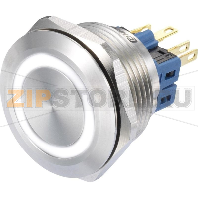 Кнопка 250 В/AC, 3 А, 1 x вкл/вкл, без фиксации, IP65, 1 шт TRU Components GQ28-11E/W/12V 