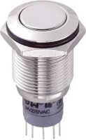 Кнопка антивандальная 250 В/AC, 3 А, 2 x вкл/вкл, без фиксации, IP65, 1 шт TRU Components LAS2GQF-22/N/P