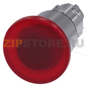 АКТУАТОР ГРИБОВИДНОЙ КНОПКИ С ВОЗМОЖНОСТЬЮ ПОДСВЕТКИ, 22MM, КРУГЛ., ГЛЯНЦЕВЫЙ МЕТАЛЛ, КНОПКА КРАСНАЯ, 40MM, 3 КОММУТАЦИОННЫХ ПОЛОЖЕНИЯ:, AFTER PRESSING IN RESET TO CENTER POSITION, AFTER PULLING OUT THE BUTTON RESET TO CENTER POSITION Siemens 3SU1051-1ED2 
