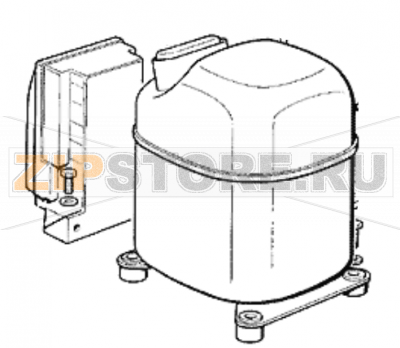 kompressor - 230/60/1 Scotsman MF 56 ASR     Kompressor - 230/60/1 Scotsman MF 56 ASRЗапчасть на сборочном чертеже под номером: 1Название запчасти Scotsman на немецком языке: Kompressor - 230/60/1 Scotsman MF 56 ASR