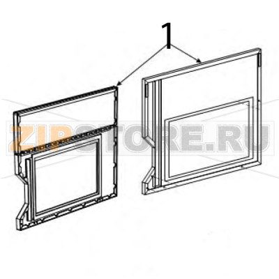 Kit bi-fold clear media door panel Zebra 90XiIII Plus Kit bi-fold clear media door panel Zebra 90XiIII PlusЗапчасть на деталировке под номером: 1