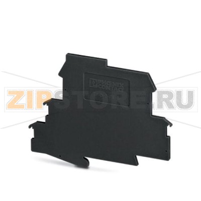Концевая крышка для TERMITRAB TT-2-PE-M-... и TT-2/2-M-... Phoenix Contact TT-D-2-PE-M-BK 