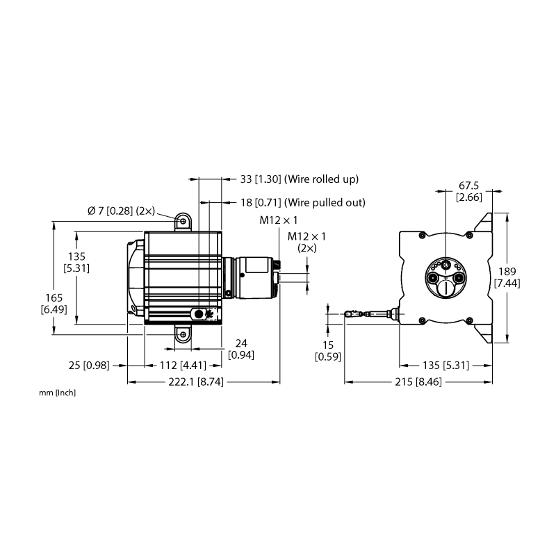 Энкодер тросиковый Turck DWE-10000-135-105-9E43B-B3M12 