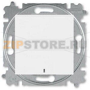 Выключатель одноклавишный с подсветкой, белый ABB 2CHH590146A6003 