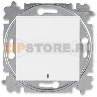 Выключатель одноклавишный с подсветкой, белый ABB 2CHH590146A6003