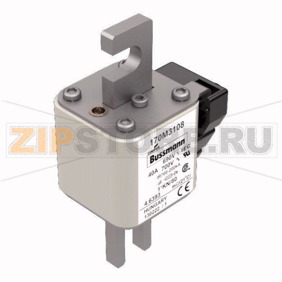 Предохранитель, 40 A, AC 690 В, 200 кА, DIN 1, 45x59x104 мм, aR, DIN, IEC Eaton FUSE 40A 690V 1 