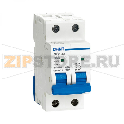 Выключатель автоматический 3 А, 10 кА, 2 полюса Chint NB1-63H 