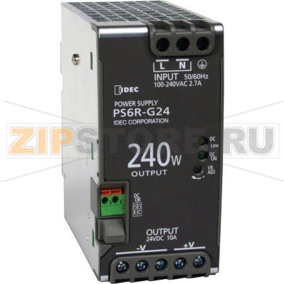 Блок питания на DIN-рейку 24 В/DC, 10 А, 240 Вт, 1 шт IDEC PS6R-G24 