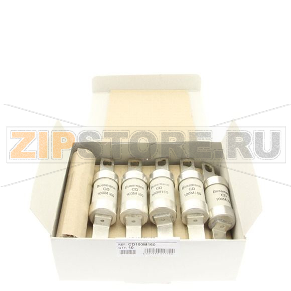 Предохранитель, 100 A, AC 415 В, 80 кА, BS88/B1, 26x126 мм, gM, BS Eaton 100M160 415V AC INDUST. 