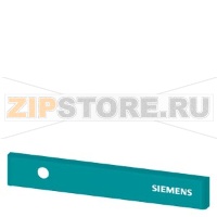 SIVACON, trim strip, W: 400 mm, above the door with Siemens logo, with cutout for indicator light left, Petrol Siemens 8MF1040-2CD16