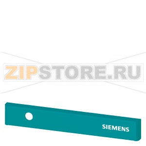 SIVACON, trim strip, W: 400 mm, above the door with Siemens logo, with cutout for indicator light left, Petrol Siemens 8MF1040-2CD16 