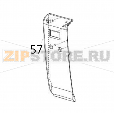 Cover front (A) Sato DR308e Cover front (A) Sato DR308eЗапчасть на деталировке под номером: 57Название запчасти на английском языке: Cover front (A) Sato DR308e.