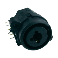 Розетка штепсельная, вставная, XLR-Combo Cliff FC2410