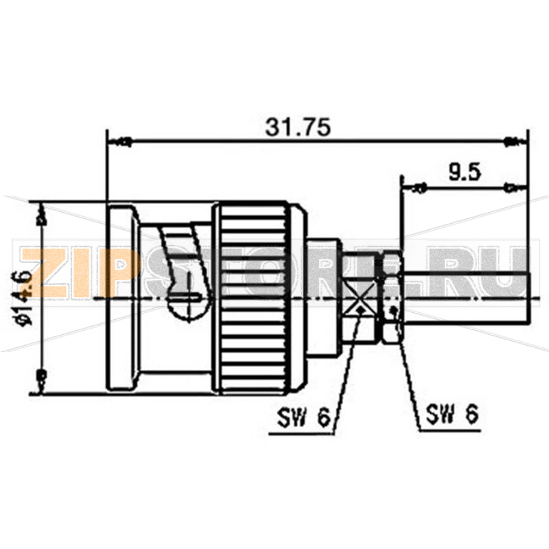 Разъем BNC, 50 Ом, 1 шт Telegärtner J01000A1294 
