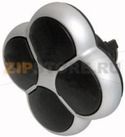Кнопка 4-х позиционная, черная Eaton M22-D4-S
