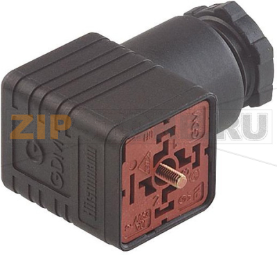 Разъем питания прямоугольный, 3+PE Hirschmann GDM 3014 J BLACK 