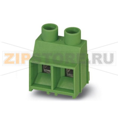Клеммы для печатного монтажа Phoenix Contact MKDS 5 HV/ 2-9,52 KMGY Номинальный ток: 32 А, Номинальное напряжение: 1000 В, Размер шага: 9,52 мм, Полюсов: 2, Тип подключения: Винтовые зажимы, Монтаж: пайка, Направление подключения, проводник / печатная плата: 0 °, Цвет: cерый, Возможна установка в ряд модулей с различным количеством полюсов (контактов)! Если необходимо только 2-полюсное применение, рекомендуется использовать модель MKDSV 5 HV с осью для предотвращения вращения.Минимальный заказ: 50 шт.Упаковка: 50 шт.