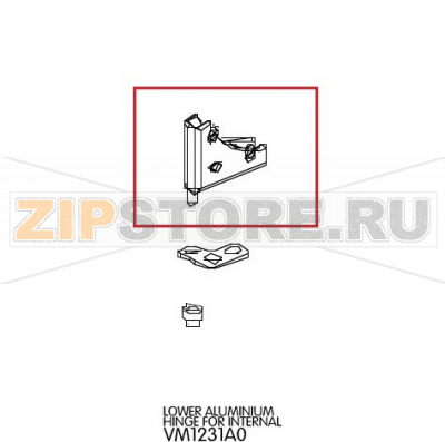 Lower aluminium hinge for internal Unox XVC 305 Lower aluminium hinge for internal Unox XVC 305Запчасть на деталировке под номером: 95Название запчасти на английском языке: Lower aluminium hinge for internal Unox XVC 305