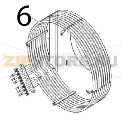 Heating el. Angelo Po FM1221E1 Heating el. Angelo Po FM1221E1Запчасть на деталировке под номером: 6