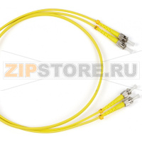 патч-корд волоконно-оптический (шнур) SM 9/125 (OS2), ST/UPC-ST/UPC, 2.0 мм, duplex, LSZH, 1 м