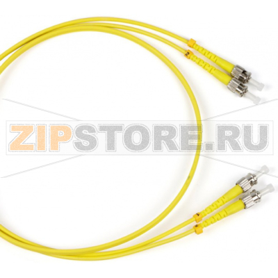 патч-корд волоконно-оптический (шнур) SM 9/125 (OS2), ST/UPC-ST/UPC, 2.0 мм, duplex, LSZH, 1 м 