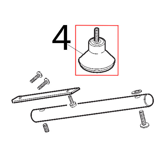 Ножка M5 для Sirman Topaz 220 Ножка M5 для Sirman Topaz 220Запчасть на деталировке под номером: 4