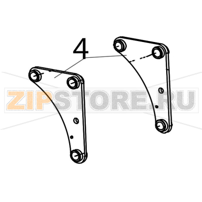 Bearing, feed roller Zebra TTP-2030 Bearing, feed roller Zebra TTP-2030Запчасть на деталировке под номером: 4