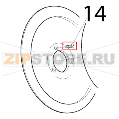 Vite inox per lama Sirman Topaz 250 Vite inox per lama Sirman Topaz 250Запчасть на деталировке под номером: 14