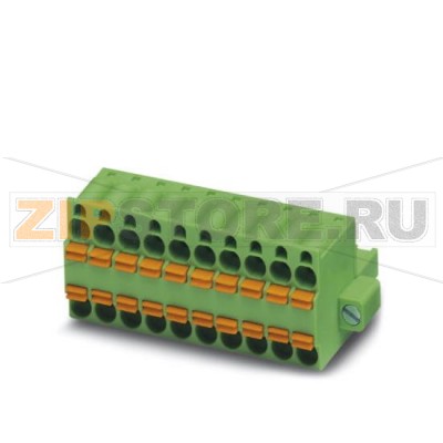 Вилочная часть Phoenix Contact TFKC 2,5/ 5-STF-5,08 Номинальный ток: 12 А, Расчетное напряжение (III/2): 320 В, Полюсов: 5, Размер шага: 5,08 мм, Технология подключения: Пружинные зажимы, Цвет: зеленый, Поверхность контакта: олово.Минимальный заказ: 50 шт.Упаковка: 50 шт.