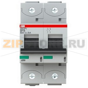Выключатель автоматический двухполюсный, S802PV-SP16 ABB 2CCF019599R0001 
