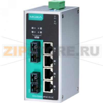 Коммутатор MOXA EDS-P206A-4PoE-MM-SC 