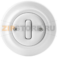 Переключатель одноклавишный, белый фарфор ABB 2CHK590634C4300