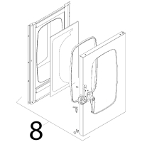 Oven door assy Angelo Po FC1011G
