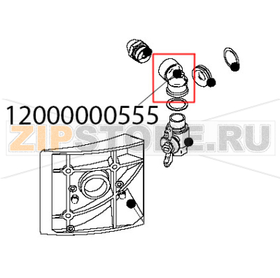 Уголок 1/2&quot; Abat МКК-300-01 Уголок 1/2" Abat МКК-300-01Запчасть на деталировке под номером: 12000000555