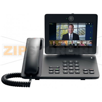 IP-видеотелефон 7 дюймов, 2xGE (PoE), SIP, Bluetooth, Wi-Fi, 1024х600 пкс Cisco CP-DX650-K9 