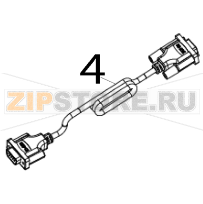 Кабель RS-232 TSC TC210 Кабель RS-232 для принтера TSC TC210Запчасть на деталировке под номером: 4
