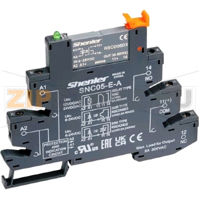 Реле твердотельное 3 A, 12-24 В, 1CO, винтовые зажимы Shenler RSCD06D3+SNC05-E-A 