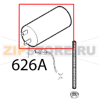 Condensatore SG300, 10 uF, codolo M8 Sirman Agata 250 Condensatore SG300, 10 uF, codolo M8 Sirman Agata 250Запчасть на деталировке под номером: 626A