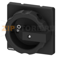 Rotary operating mechanism, actuating lever black, for encapsulated switches, for 16-32A, Аксессуар для main and emergency off switch 3LD2 in molded-plastic enclosure and for repair and maintenance switch with EMC plate Siemens 3LD9224-1G