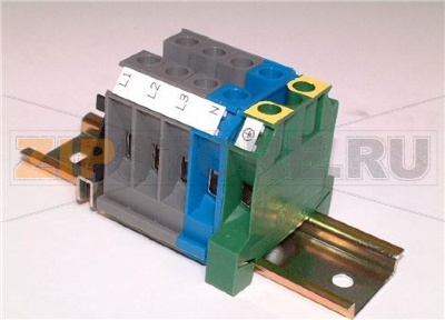 Terminal strip, 16 mm²   L1-L3,N,PE 