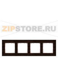 DELTA MIRO ДЕРЕВО ВЕНГЕ РАМКА 4-МЕСТНАЯ Siemens 5TG1104-0