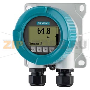 Sitrans RD150 2-х проводной с питанием от токовой петли, 4 - 20 мА удалённый индикатор с HART для контроля и настройки подключенных приборов, основные переменные HART. Siemens 7ML5742-.....-.... 