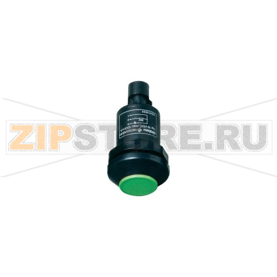 Кнопка 48 В DC/AC, 0.5 А, 1 x вкл/выкл, без фиксации, IP67, 1 шт Elobau 145010AB-GN 